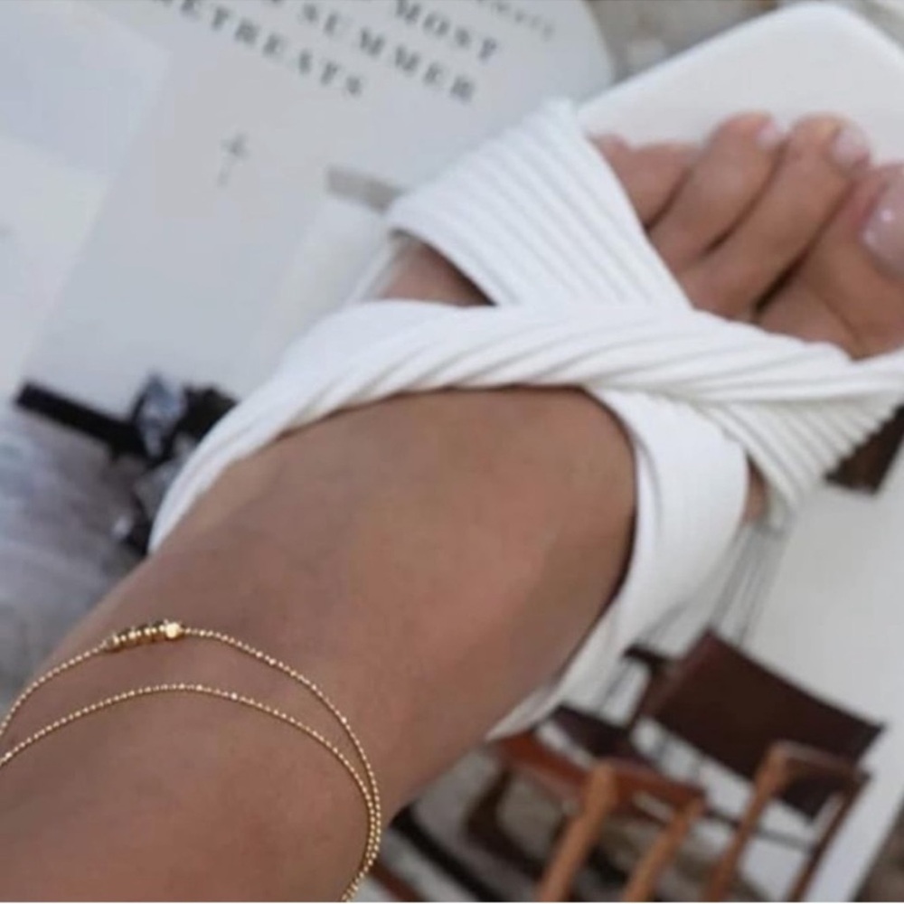 NEW 14K Gold Plated Elegant Gold Ankle Bracelet - Picture 6 of 6